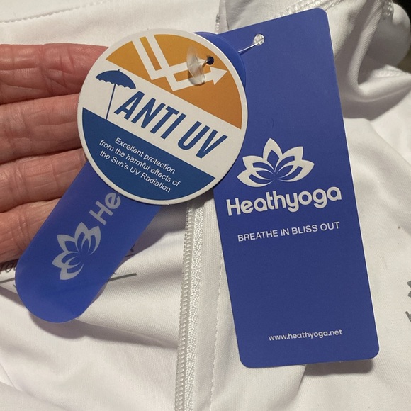 Heathyoga Rash Guard UPF 50+ Sun Protection Swim Shirt Size L - Picture 6 of 7